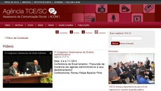 TCE/SC disponibiliza vídeos do VI Congresso de Direito Administrativo em seu Portal e no You Tube